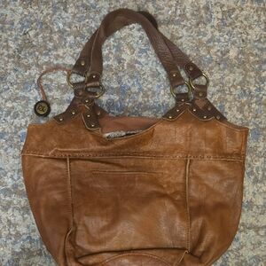 The Sak Tan Leather Shoulder Bag